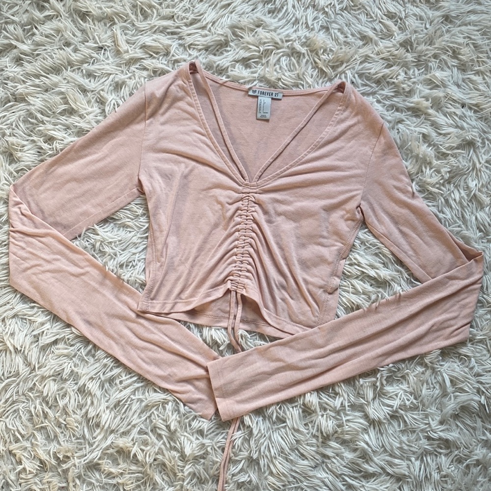 SZ S Pink Forever 21 long-sleeve party top